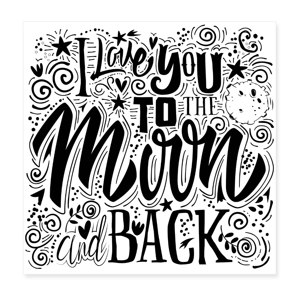 Poster 20x20 cm - wit