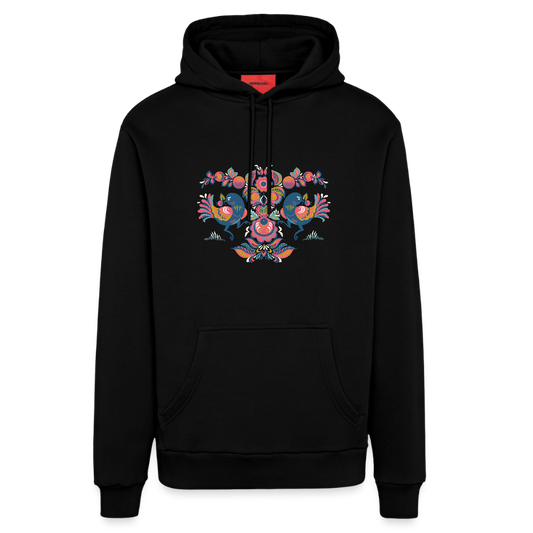 Organic relaxed hoodie made in EU - SOLID BLACK