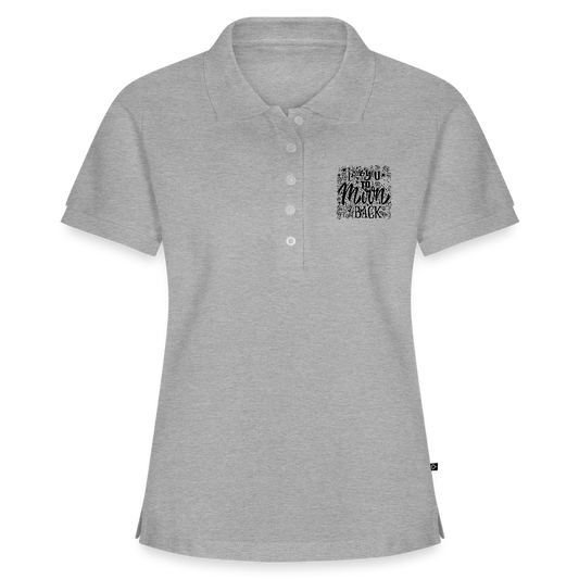 Vrouwen Premium Bio Poloshirt - grijs gemêleerd