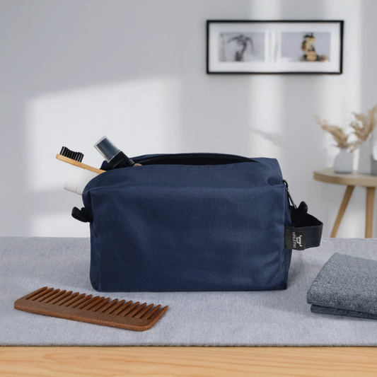Gerecyclede toilettas - navy