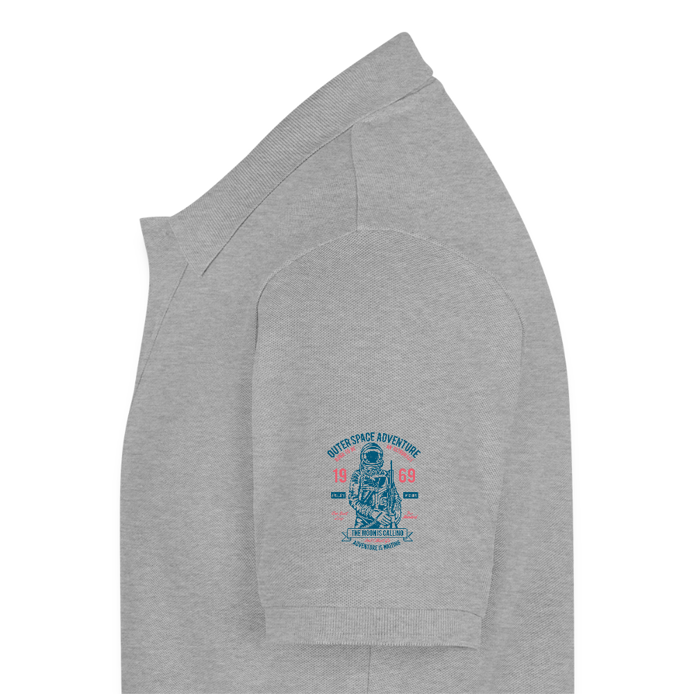 Mannen Premium Bio Poloshirt - grijs gemêleerd