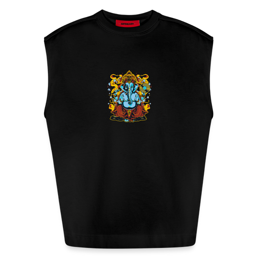 Heavyweight oversized organic tanktop made in EU Unisex - SOLID BLACK