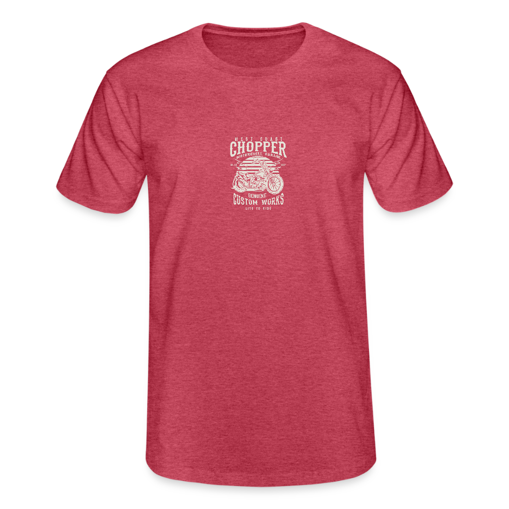 Mannen T-shirt van Fruit of the Loom - rood gemêleerd