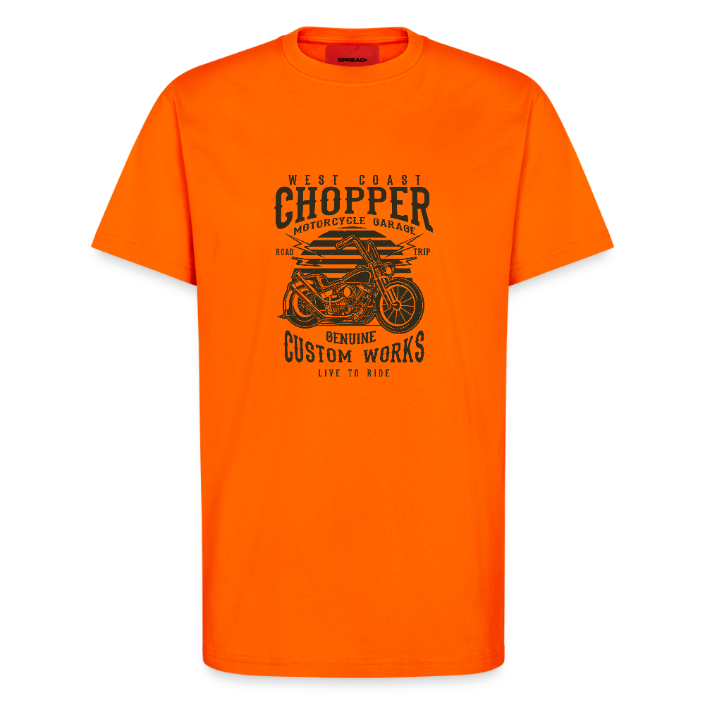 Organic relaxed T-shirt made in EU - SUNSET ORANGE