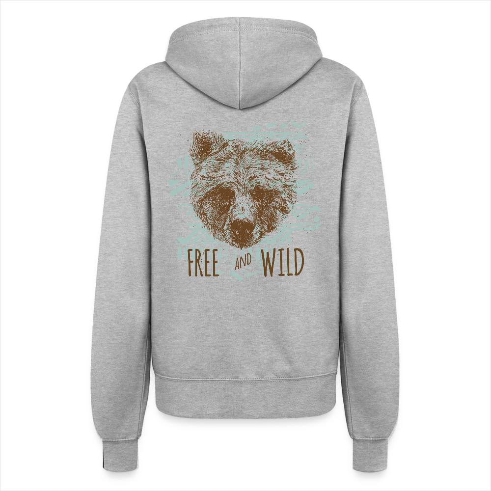 Vrouwen ziphoodie - grijs gemêleerd