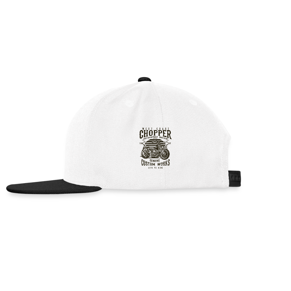 Snapback cap - wit/zwart