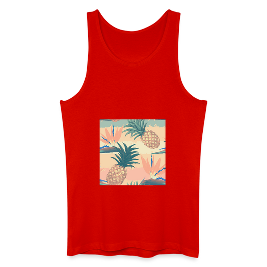 Mannen bio tanktop - rood