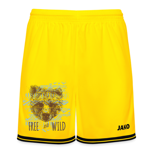 JAKO basketbalshort Center 2.0 - geel/zwart