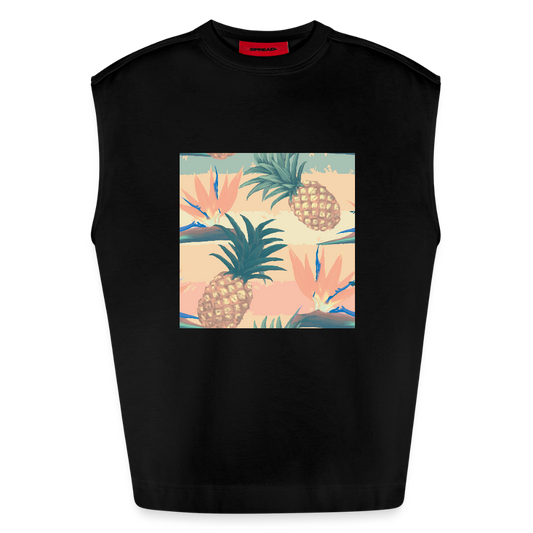 Heavyweight oversized organic tanktop made in EU Unisex - SOLID BLACK