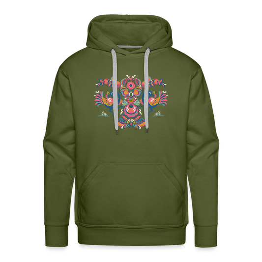 Mannen Premium hoodie - olijfgroen