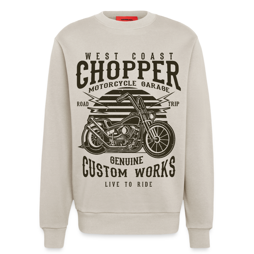 Organic relaxed crewneck made in EU - WARM CLAY