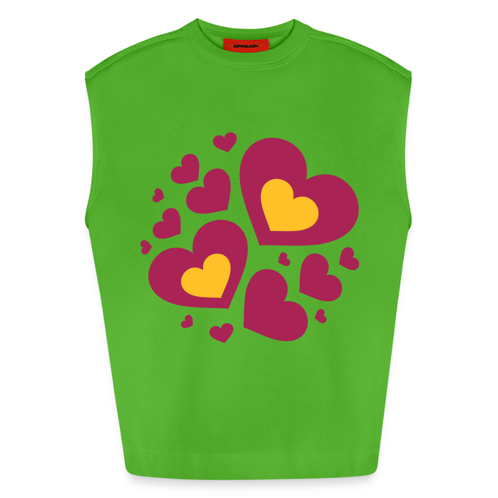 Heavyweight oversized organic tanktop made in EU Vrouwen - Apple Neon