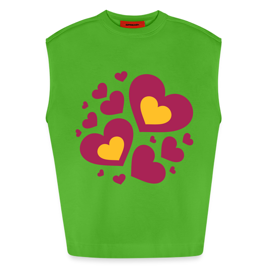 Heavyweight oversized organic tanktop made in EU Vrouwen - Apple Neon
