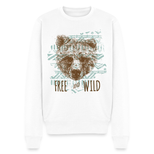 Mannen premium sweater - wit