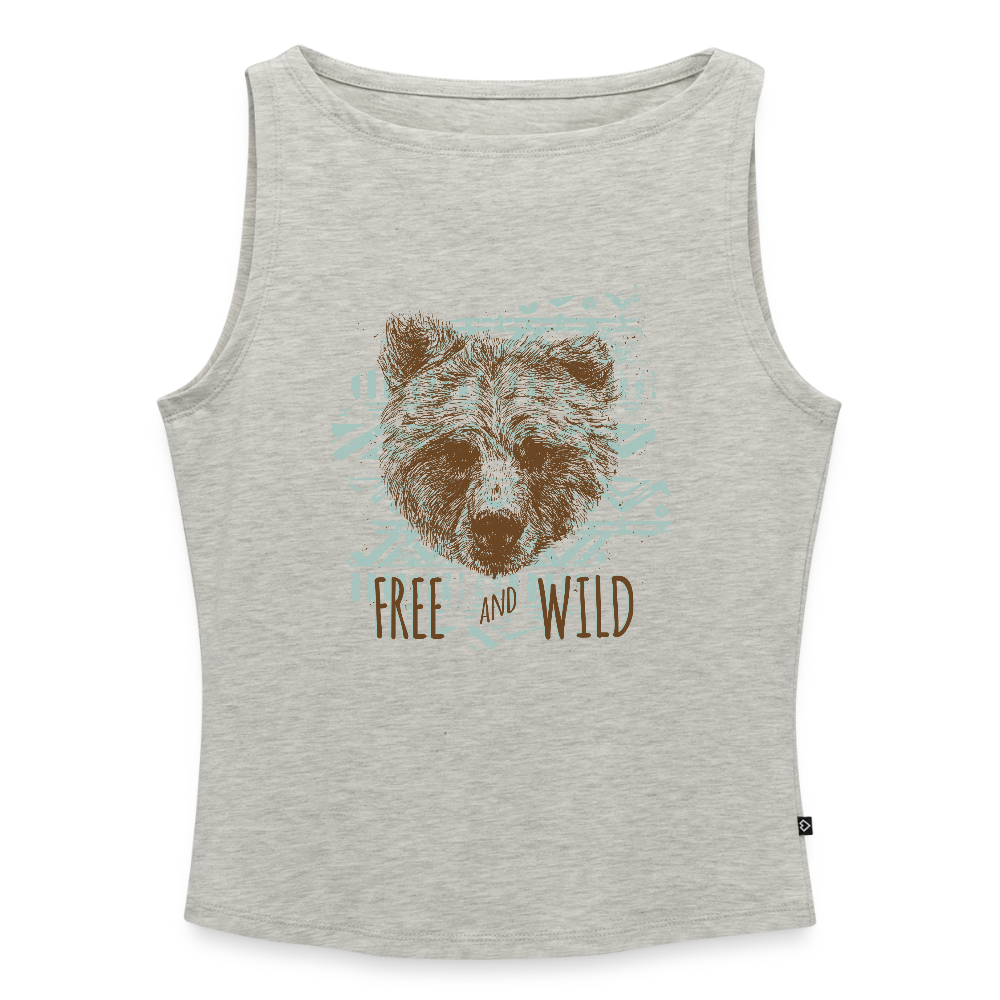 Vrouwen tanktop met U-hals - grijs gemêleerd