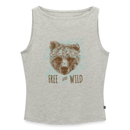 Vrouwen tanktop met U-hals - grijs gemêleerd
