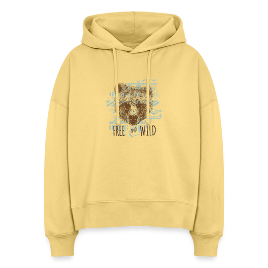 Stanley/Stella Vrouwen boxy bio hoodie Nora - gewassen geel