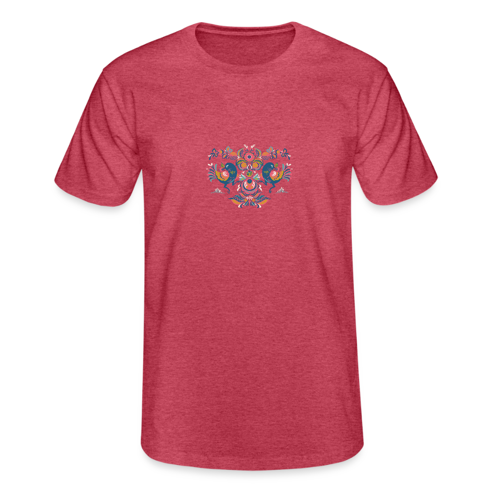 Mannen T-shirt van Fruit of the Loom - rood gemêleerd