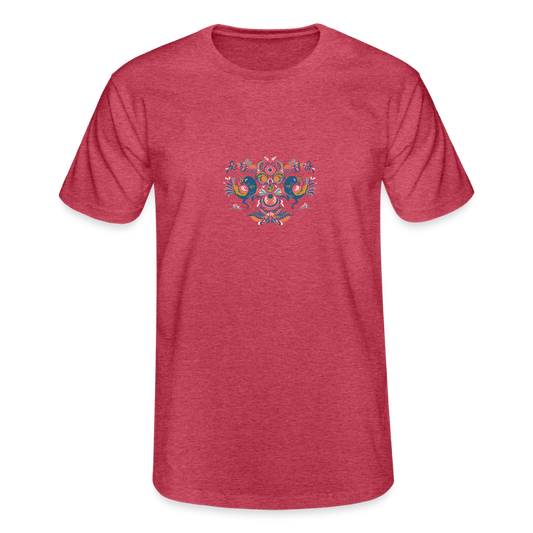 Mannen T-shirt van Fruit of the Loom - rood gemêleerd