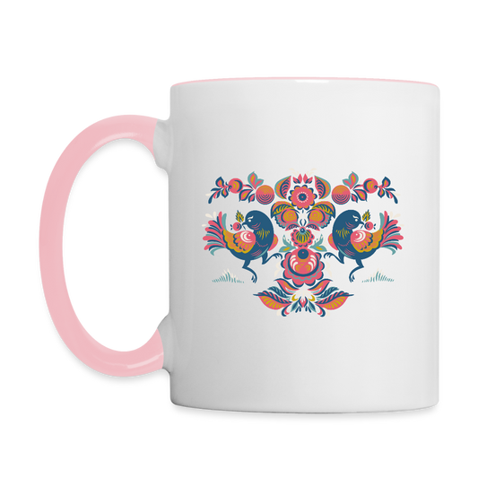 Mok tweekleurig - wit/roze
