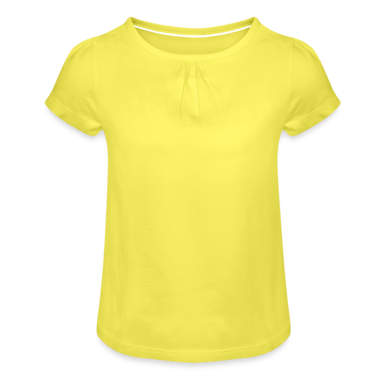 Meisjes-T-shirt met plooien - geel