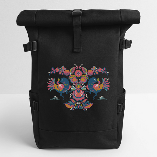 Rolltop rugzak - zwart