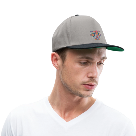 Snapback cap - grafietgrijs/zwart