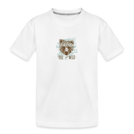 Teenager premium biologisch T-shirt - wit