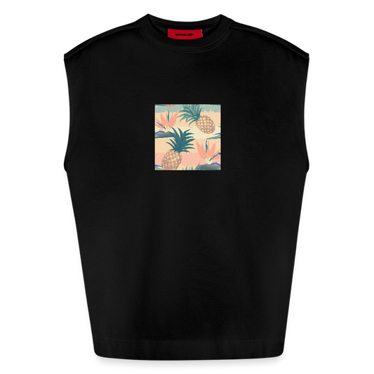 Heavyweight oversized organic tanktop made in EU Unisex - SOLID BLACK