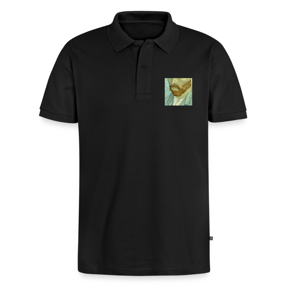 Mannen Premium Bio Poloshirt - zwart