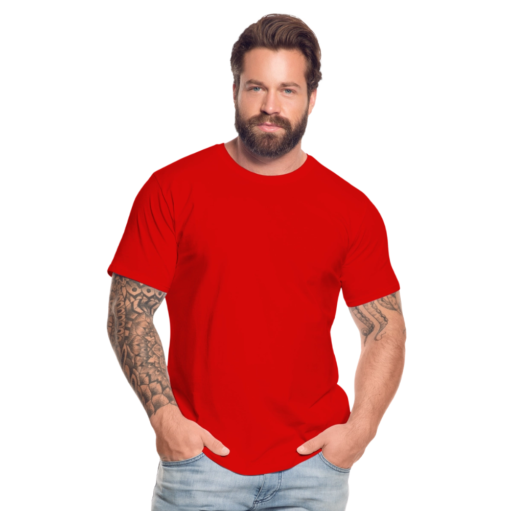 Mannen premium biologisch T-shirt - rood