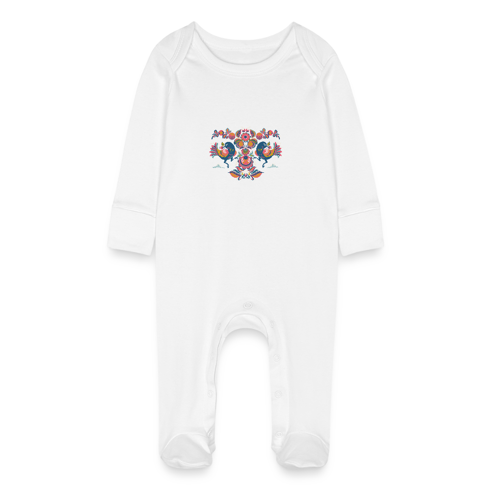 Baby bio pyjama met krabwantjes - wit