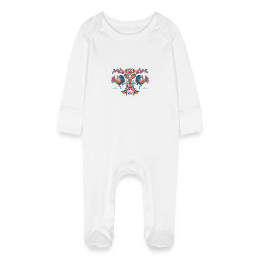 Baby bio pyjama met krabwantjes - wit