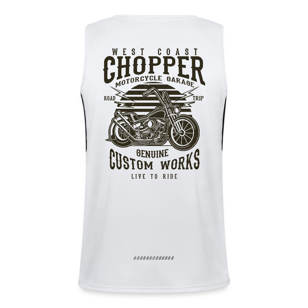 Functionele contrasterende tanktop voor mannen - wit/zwart