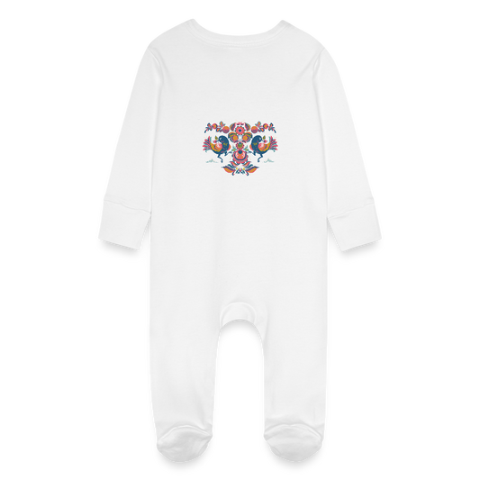 Baby bio pyjama met krabwantjes - wit