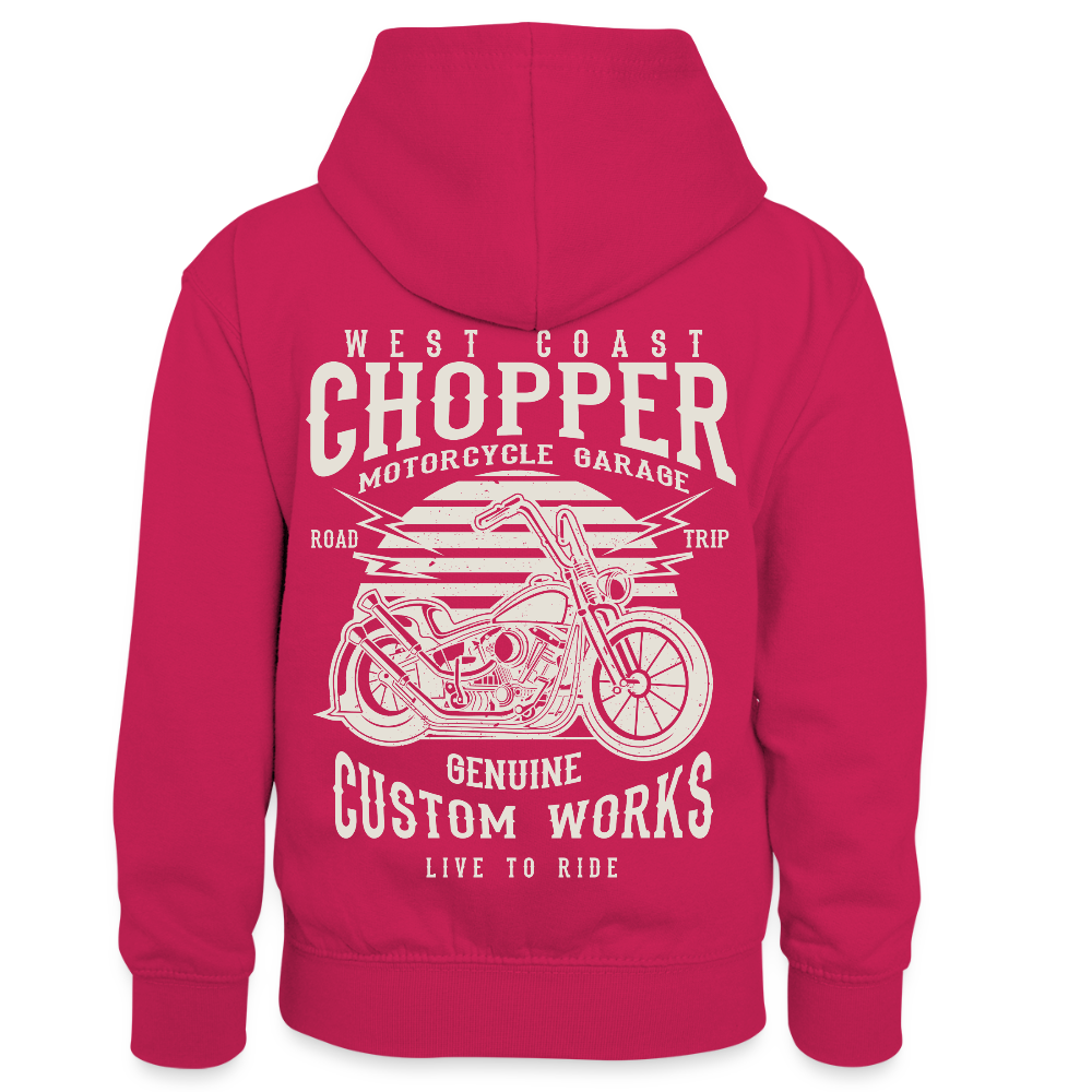 Teenager contrast-hoodie/kinderen contrast-hoodie - roze/navy