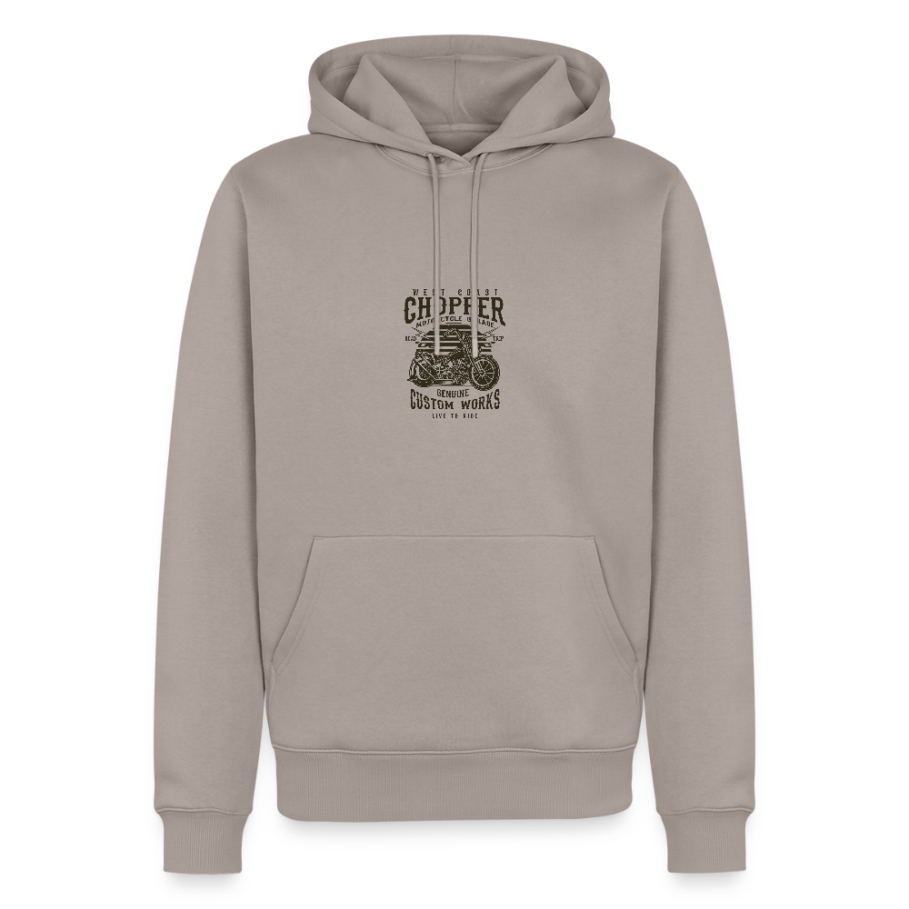 Mannen Premium hoodie - taupe