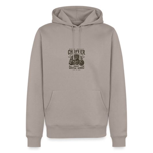 Mannen Premium hoodie - taupe