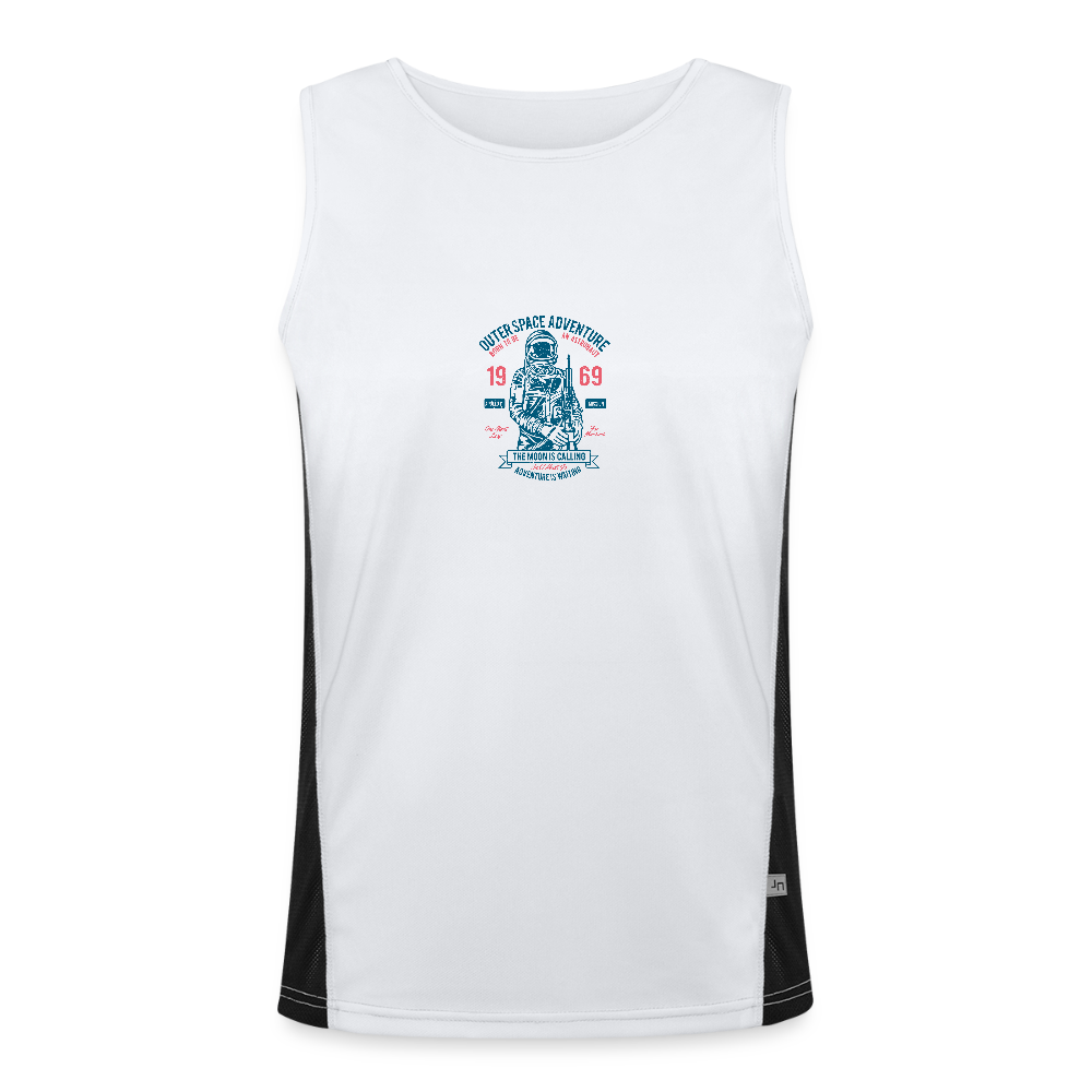 Functionele contrasterende tanktop voor mannen - wit/zwart