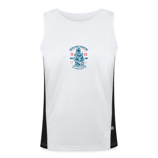 Functionele contrasterende tanktop voor mannen - wit/zwart