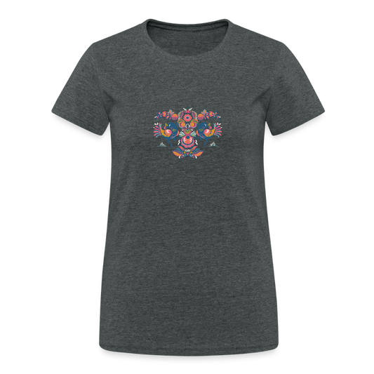 Vrouwen Gildan Heavy T-shirt - donkergrijs gemêleerd