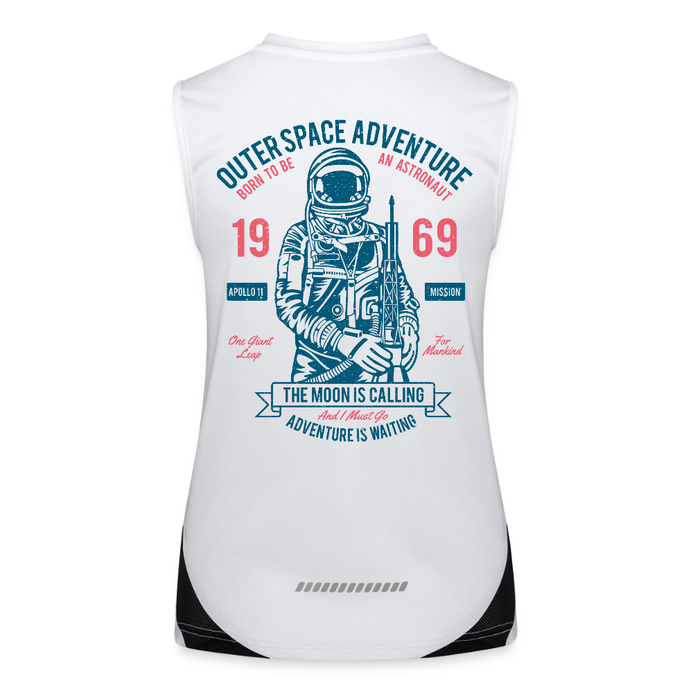 Functionele contrasterende tanktop voor vrouwen - wit/zwart