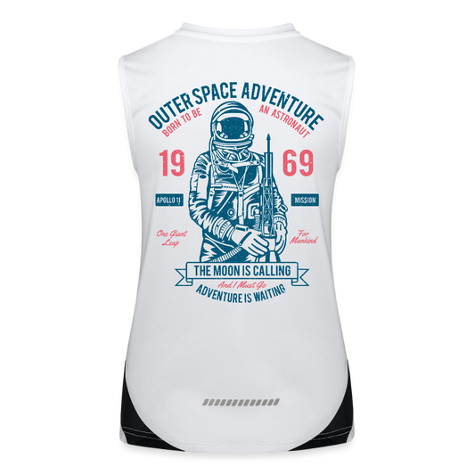 Functionele contrasterende tanktop voor vrouwen - wit/zwart