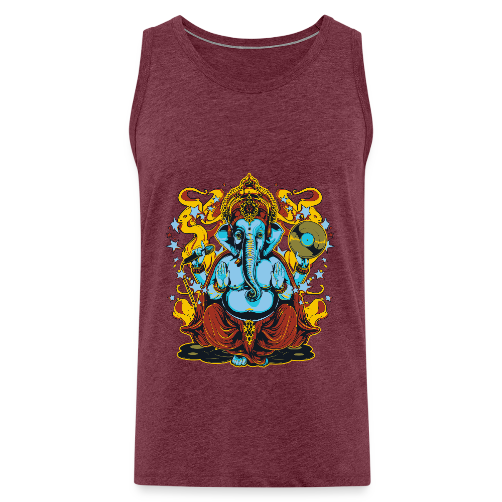 Mannen Premium tank top - bordeaux gemêleerd