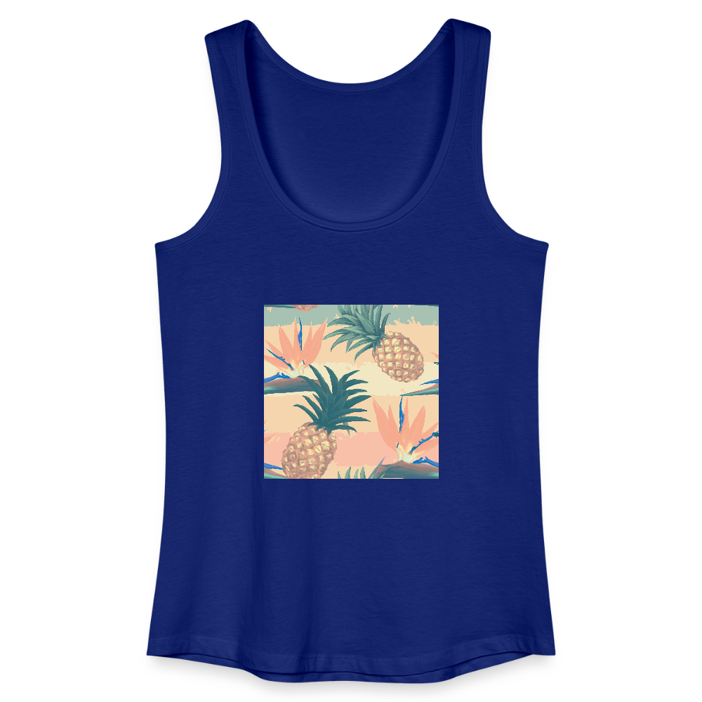 Vrouwen bio tanktop - koningsblauw
