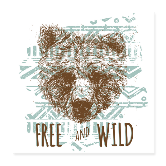 Poster 20x20 cm - wit