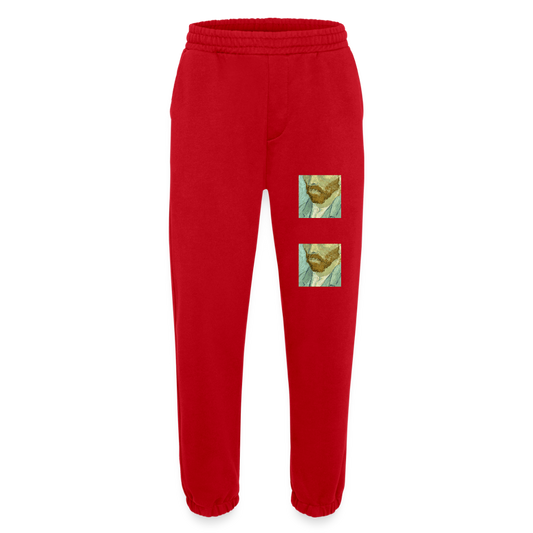 Heavyweight organic joggingbroek made in EU - rood