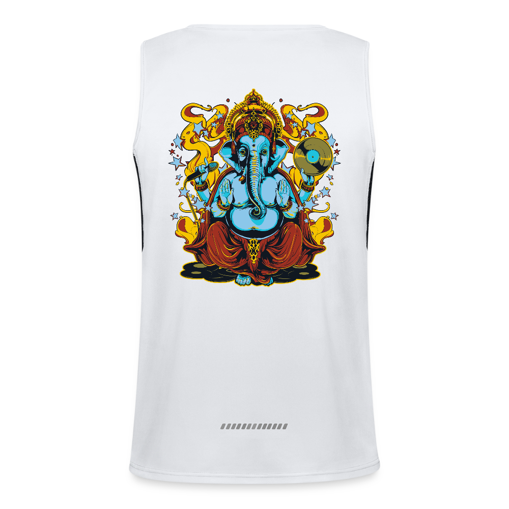 Functionele contrasterende tanktop voor mannen - wit/zwart