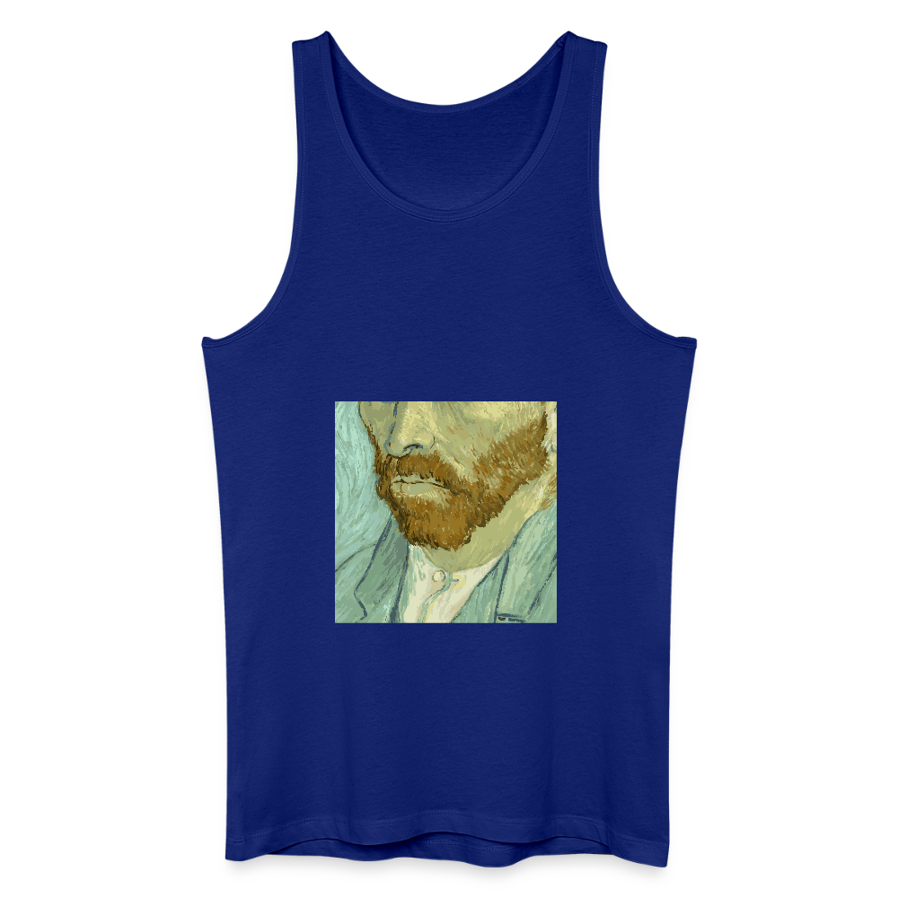 Mannen bio tanktop - koningsblauw