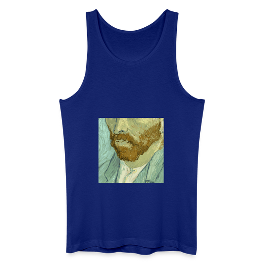 Mannen bio tanktop - koningsblauw